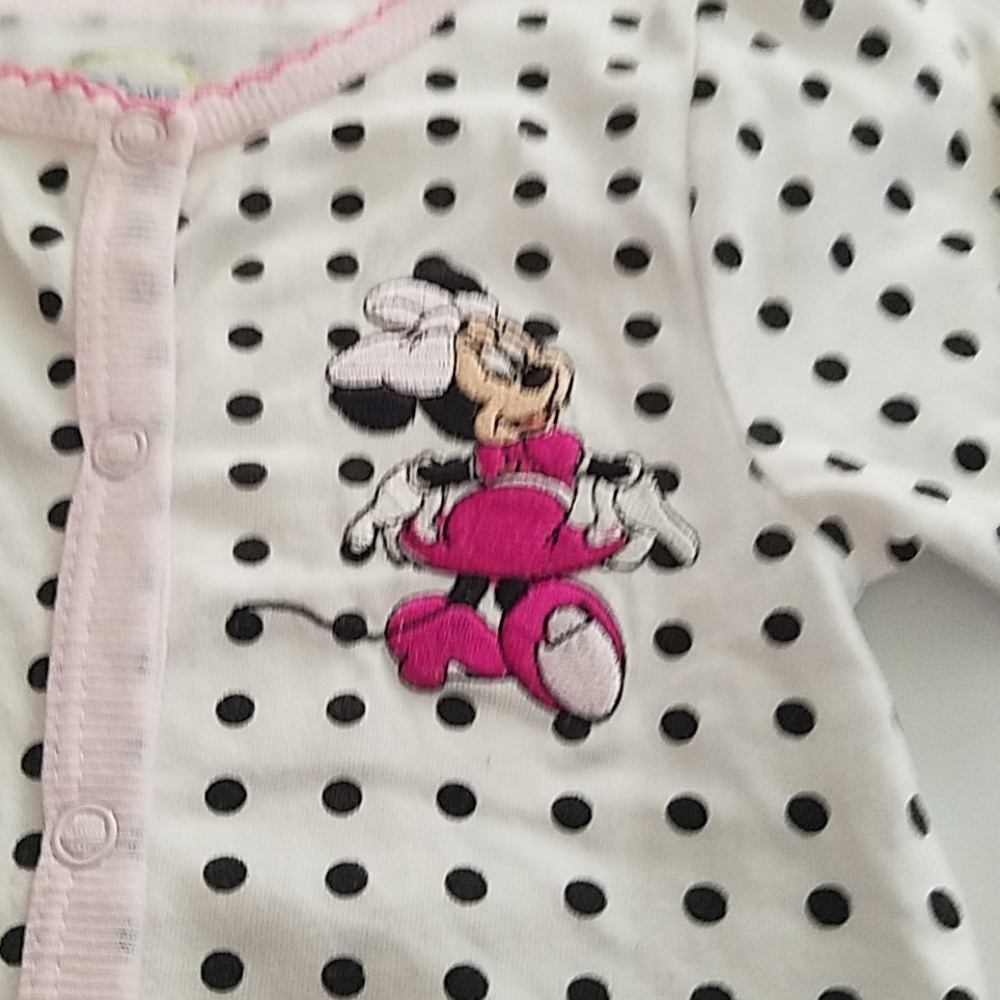 Disney Minnie Mouse Footed PJs - Picture 2 of 2